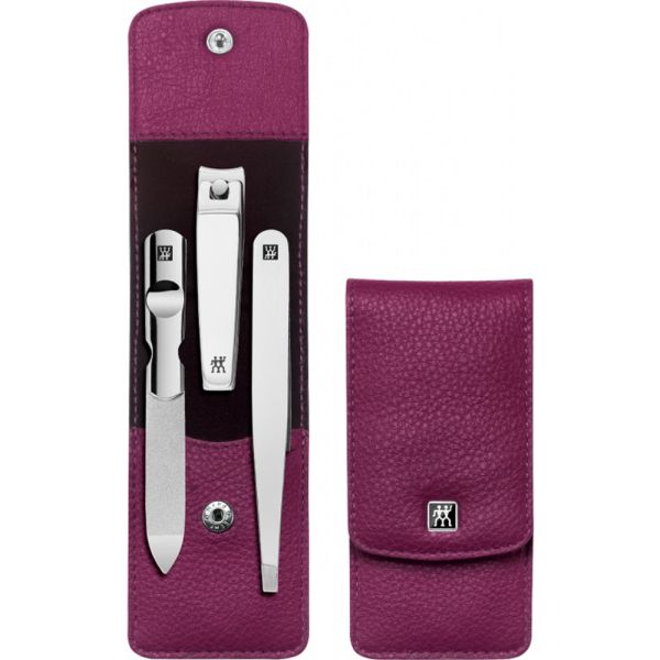 ZWILLING Maniküre Pediküre Set 3tlg. mit Nagelknipser, Berry, Promoset