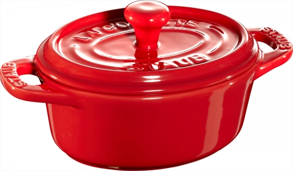 Staub Keramik Mini Cocotte, oval kirsche 11 cm Ceramic