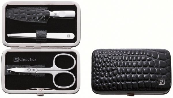 Zwilling ZWILLING® Classic Inox Rahmen-Etui, Manicure Etui Nagelpflegeset schwarz, 3-tlg.