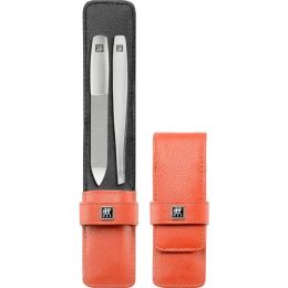 ZWILLING Professionelle Maniküre Set 2tlg. mit Pinzette und Feile, Leder, Coral