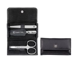 Zwilling CLASSIC INOX Maniküreset Taschen-Etui, Rindleder, schwarz, 3-tlg.