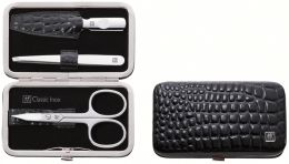 Zwilling ZWILLING® Classic Inox Rahmen-Etui, Manicure Etui Nagelpflegeset schwarz, 3-tlg.