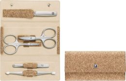 Zwilling Manicure TWINOX Druckknopf-Etui 5tlg. Kork VEGAN Nagelpflegeset Maniküre